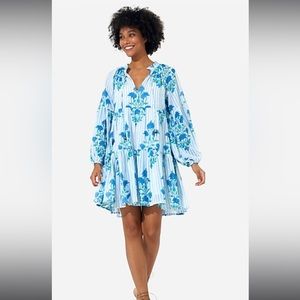 Oliphant Blue Floral Dress
